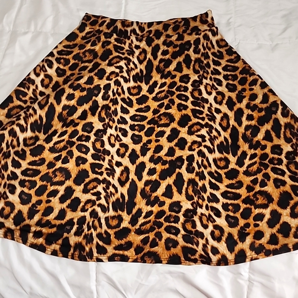 Cheetah A-line Skirt